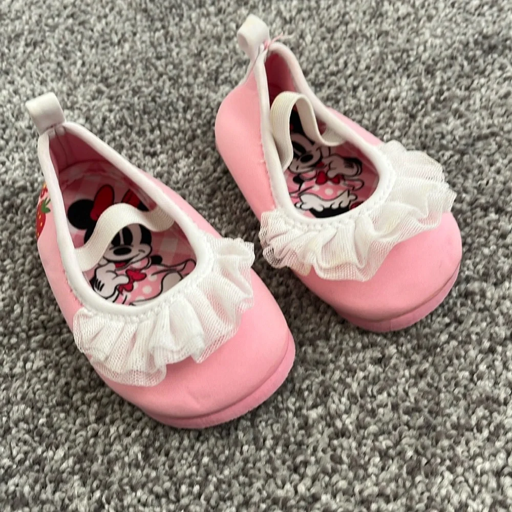 Disney Pink Minnie Mouse Slip Ons Size 12-18 Months